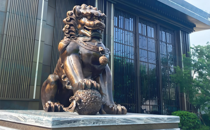 定制銅天安門獅子雕塑，致敬中華文化