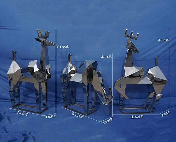 現(xiàn)貨機(jī)械鹿鹿擺件不銹鋼園林雕塑廠(chǎng)家